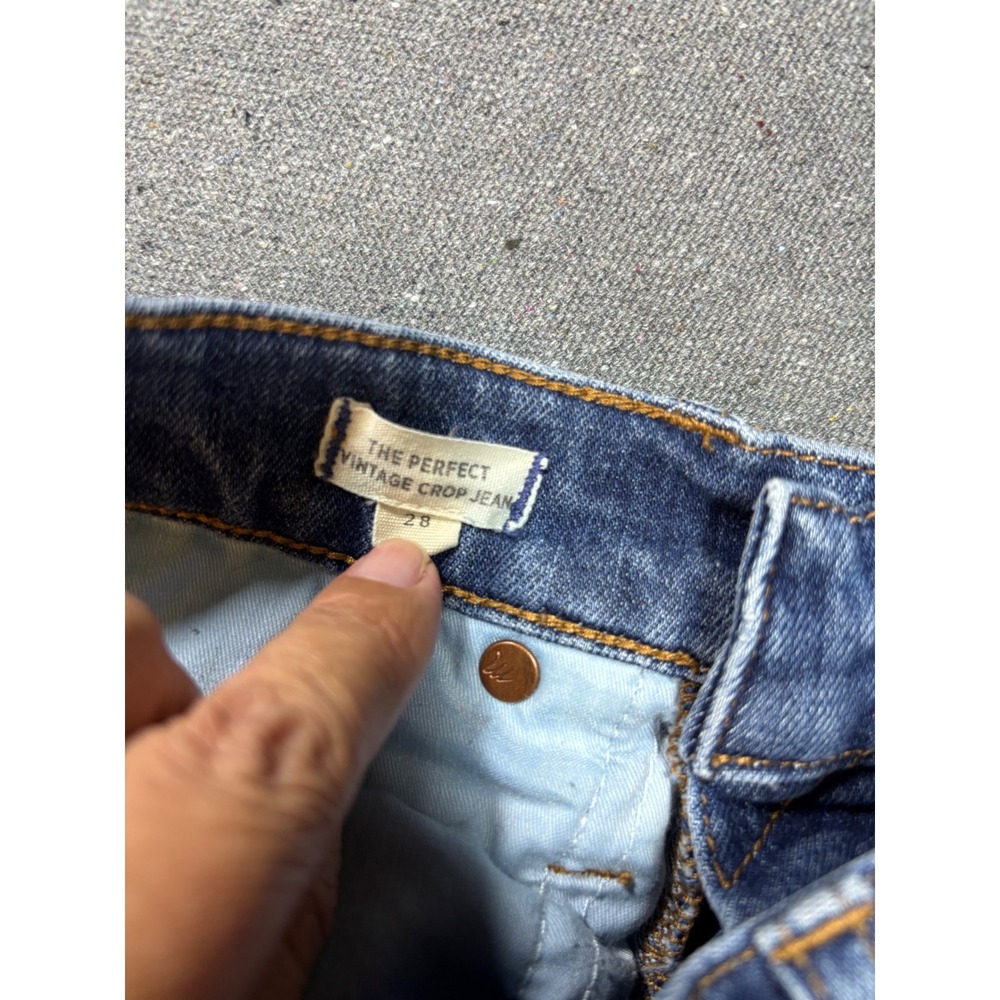 Madewell The Perfect Vintage Crop Jean Womens 28 Excellent Button Fly High Rise - Picture 4 of 9